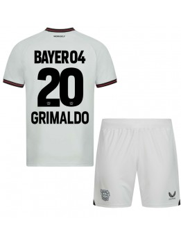 Bayer Leverkusen Alejandro Grimaldo #20 Auswärts Trikotsatz für Kinder 2023-24 Kurzarm (+ Kurze Hosen)